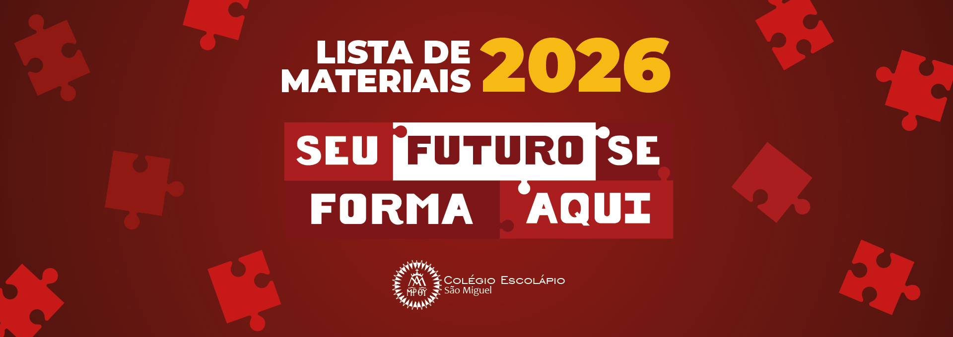 Lista de Materiais 2026
